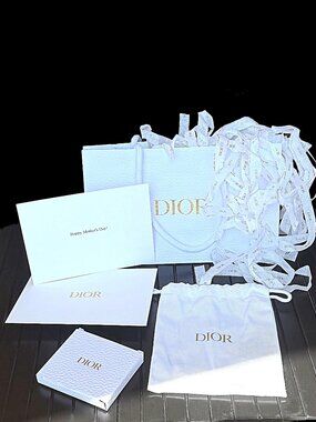 Dior Mother’s Day Gift Packaging Set - Pouch, Bag, Box & Embossed Note Card